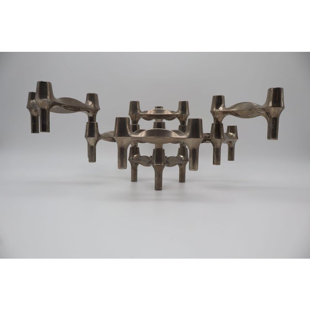 Mid-Century Modern Mid-Century Modular Candleholder in Chrome by Stoffi & Nagel for BMF, West Germany, 1970s, Set of 7 For Sale - Image 3 of 6