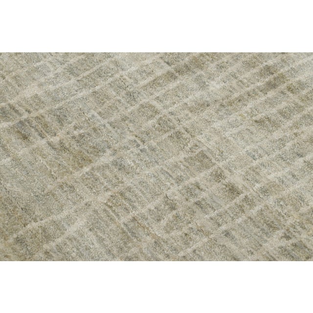 2010s Rug & Kilim's Modern Abstract Rug in Luminous Sage and Ivory, Subtle Geometry For Sale - Image 5 of 7