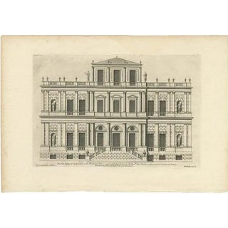 Colen Campbell, Illustration of a Building Design in Theatrical Style, Paul Methuen, 1725, Print For Sale