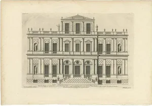 Colen Campbell, Illustration of a Building Design in Theatrical Style, Paul Methuen, 1725, Print