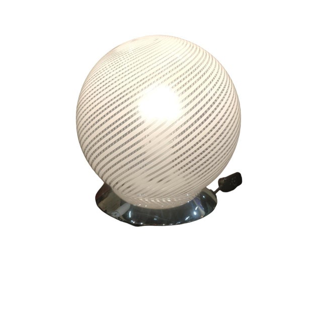 Vintage Italian Murano Glass Table Lamp from Venini, 1960 For Sale - Image 13 of 13