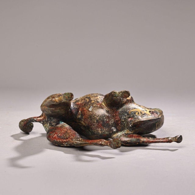 Late 19th Century Gilt Bronze Camel With Rider Figurine, Detailed Engravings For Sale - Image 9 of 9