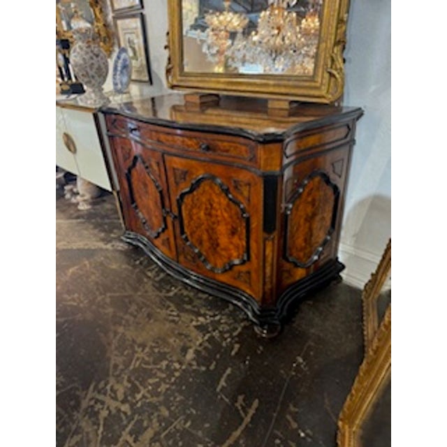 19th Century Italian Burl Walnut Buffet For Sale In Dallas - Image 6 of 10