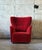 Red Danish Cabinetmaker Wingback Chair in Mohair For Sale - Image 8 of 10