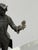 Glass Rococo Revival Figural Spelter and Etched Glass Trumpet Vase, Antique For Sale - Image 7 of 16