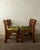 1970s Brutalist Oak Razorback Dining Chairs with Green Velvet, 1970s, Set of 4 For Sale - Image 5 of 18