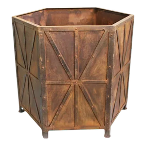 Vintage Rusted Iron Planter Box Small