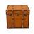 Not Yet Made - Made To Order Handmade Leather Storage Trunk Side Table, Vintage English Belted Chest, Tan Leather Occasional Table, Brass Hardware Campaign Furniture For Sale - Image 5 of 8