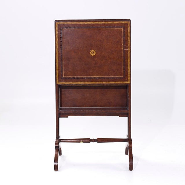 Maitland Smith Leather Fold Out Secretary Desk For Sale In Chicago - Image 6 of 10
