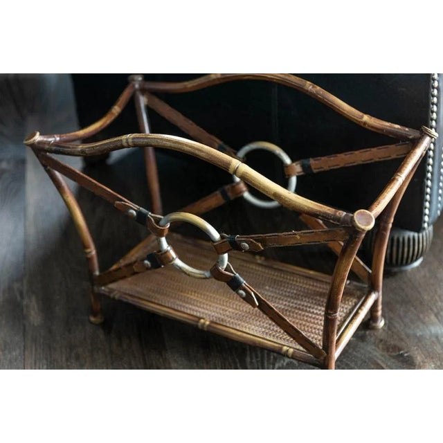 1950s Magazine Rack in the Style of Jacques Adnet, Mid 20th Century For Sale - Image 5 of 9