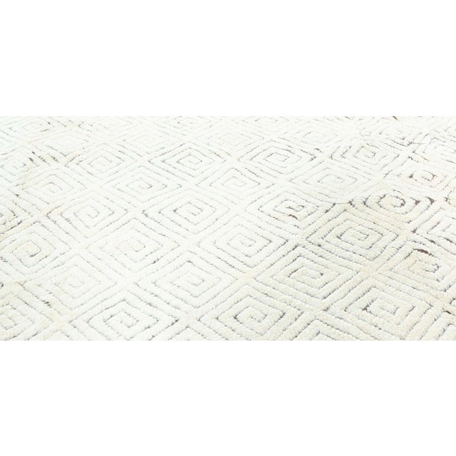 Early 21st Century High-quality Extra Large High-Low Lattice Wool Rug by Doris Leslie Blau For Sale - Image 5 of 10