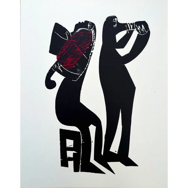 Hap Grieshaber, Composition, 1966, Original Woodblock Print For Sale - Image 6 of 6