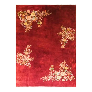 Antique Art Deco Chinese Carpet, 6'6" 9'6"