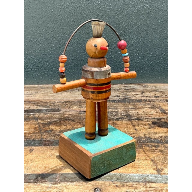 Mid 20th Century Vintage Wood and Metal Figurative Found Object Sculpture For Sale - Image 5 of 12