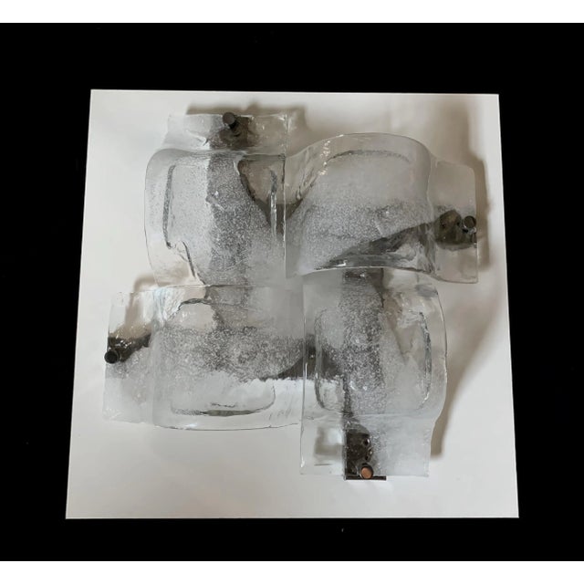 Fantastic panel of Mazzega company composed of 4 wall lights lp276. Very nice and voluminous panel. Each sconce has 2...