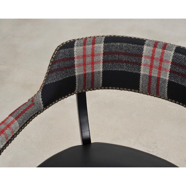 Ralph Lauren Hither Hills Studio Dining Arm Chair Tartan Leather For Sale - Image 12 of 18