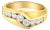 14KT Yellow Gold Men's Round Cut Diamond Ring (1 cttw, H-I Color, SI2-I1 Clarity) For Sale