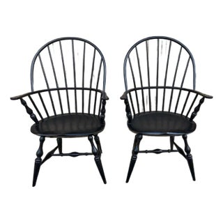 Vintage Pair of Windsor Sack Back Gentlemans Armchairs by Warren Chair For Sale