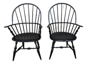 Vintage Pair of Windsor Sack Back Gentlemans Armchairs by Warren Chair
