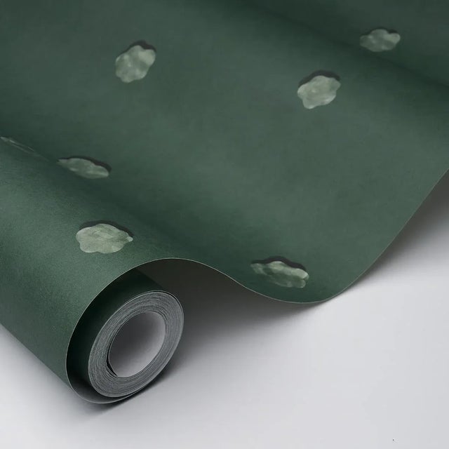 Schumacher Schumacher x Backdrop Heavenly Bodies Wallpaper in Deep Green For Sale - Image 4 of 4