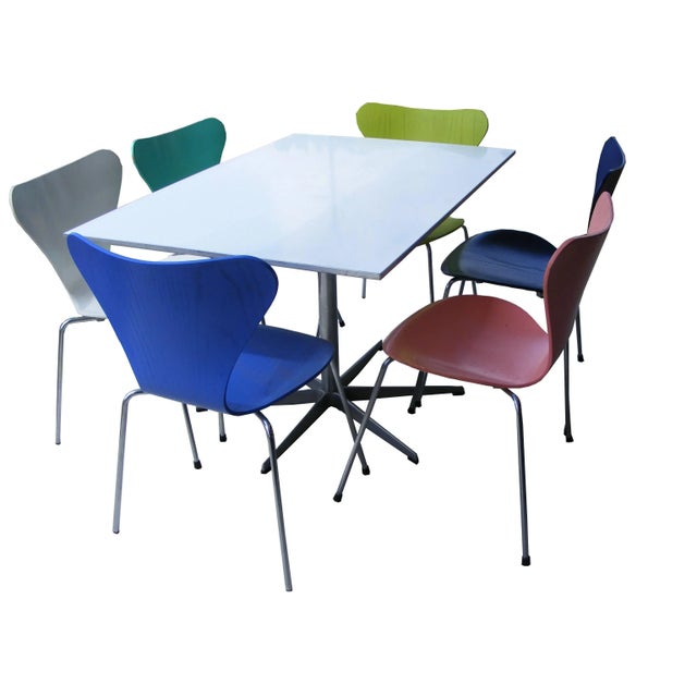 Mid-Century Modern Arne Jacobsen Piet Hein Dining Table Series Six For Sale - Image 3 of 8