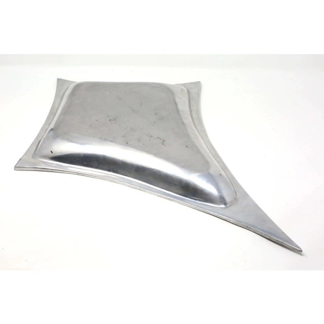 Vintage Brutalist Star-Shaped Cast Aluminum Large Decorative Bowl For Sale In Tampa - Image 6 of 8