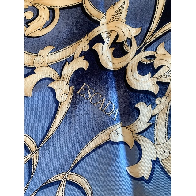 Baroque Vintage Escada Silk Scarf For Sale - Image 3 of 3