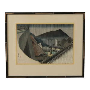 Jun'ichiro Sekino Framed Japanese Woodblock Print, 'Shono'