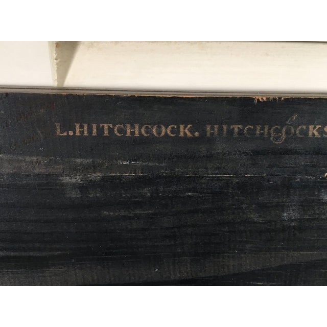 Hitchcock Vintage Hand-Painted Wooden “Antiques” Trade Sign For Sale - Image 4 of 7