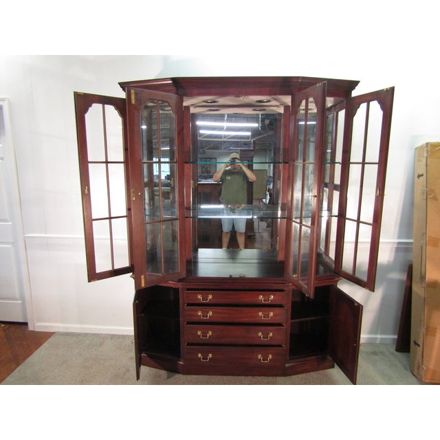 Henkel Harris Solid Mahogany China Cabinet For Sale - Image 6 of 12