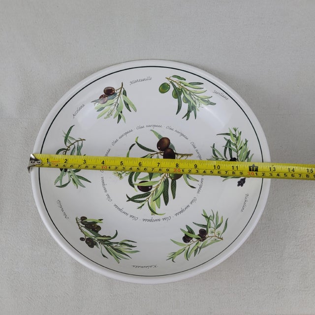 Late 20th Century Williams Sonoma Olea Europaea Pasta Serving Bowl Olive Branch 13 Inch For Sale - Image 9 of 9