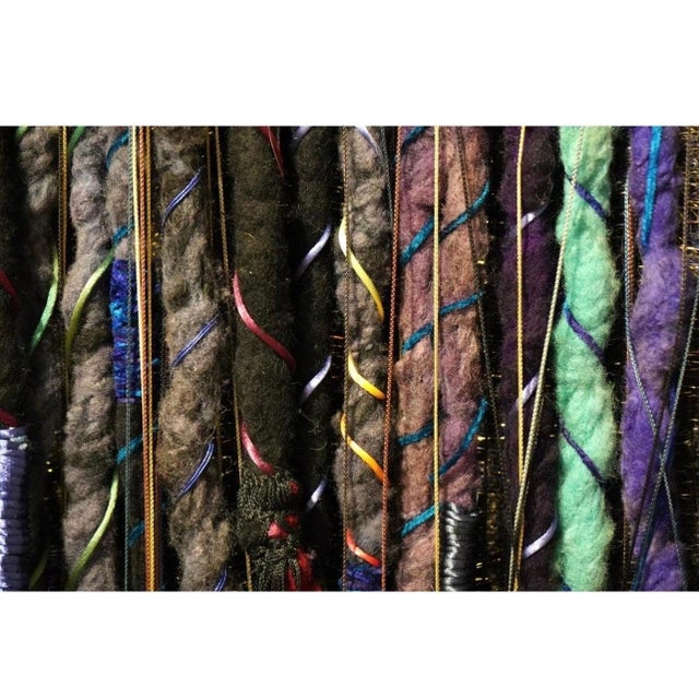 Contemporary Mid 20th Century Marlen Richard, Large Handmade Tapestry Textile Wall Hanging Wool Mixed Media Marlene Richard For Sale - Image 3 of 18