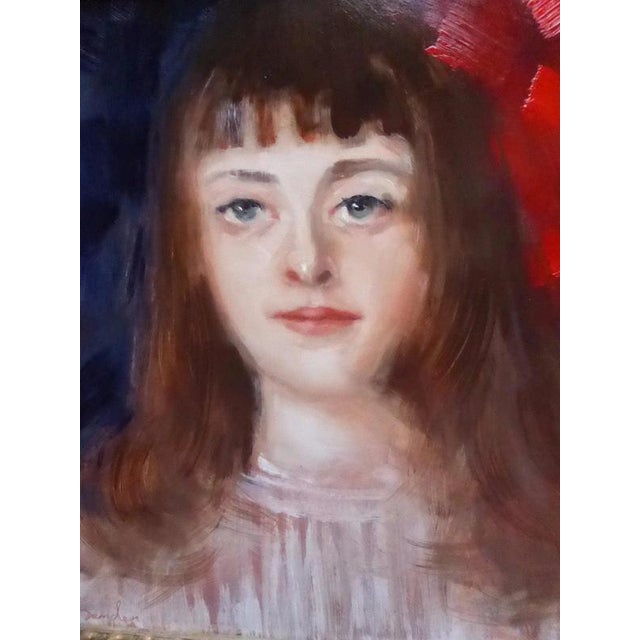 Barnden, Portrait of a Lady, Late 20th Century, Oil Painting on Board, Framed For Sale - Image 13 of 14