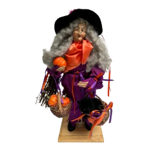 Vintage Lynn Haney Halloween Witch, Signed