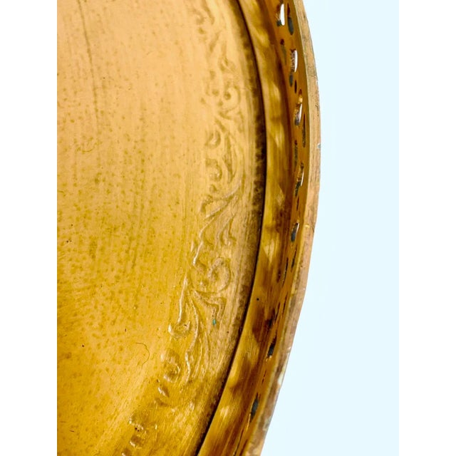 Vintage Peach Painted Two Tiered Plant Stand For Sale In Atlanta - Image 6 of 11