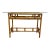 Vintage MCM Coastal Boho Style Sculpted Rattan Bamboo Glass Top Console Table For Sale