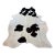 Natural Brazilian Black and White Cowhide Rug 74" X 90" For Sale