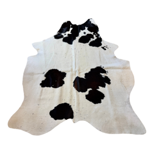 Natural Brazilian Black and White Cowhide Rug 74" X 90"