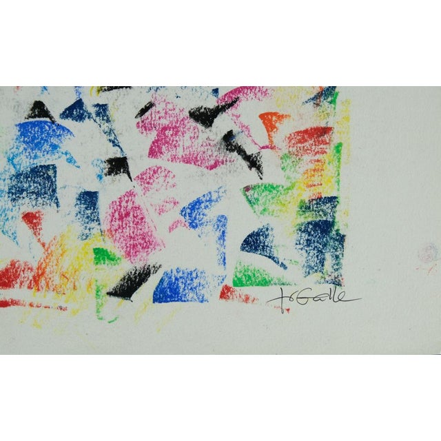 Françoise Galle, Pink Rose, Pastel Drawing For Sale - Image 6 of 7