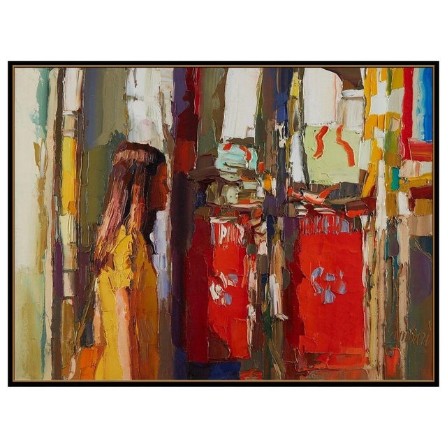 Impressionist Late 20th Century Strolling the Streets, Nicola Simbari For Sale - Image 3 of 5