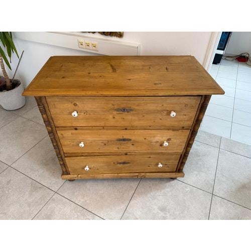 Antique Biedermeier Chest of 3 Drawers For Sale - Image 16 of 18