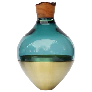 Blue Green India Vessel II by Pia Wüstenberg