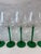 Set of 5 Vintage Tall Green Wine Glasses For Sale - Image 4 of 8
