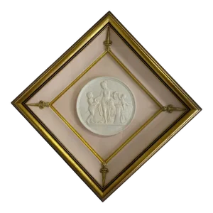 Mid-20th Century Framed Italian Bisque Taglio