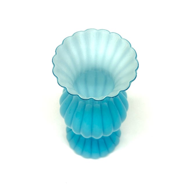 Glass Aqua & Turquoise & Jade: Oh My! Glass Vessel Curation - Group of 5 For Sale - Image 7 of 12