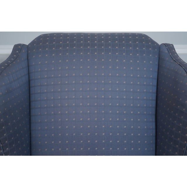 1990s Pair Kindel Philadelphia Clawfoot Wing Back Chairs For Sale - Image 5 of 18