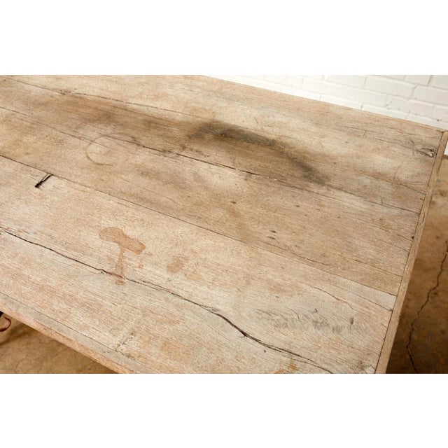 Beige Rustic French Bistro Style Dining Table or Console For Sale - Image 8 of 13