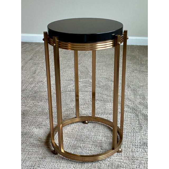 An elegant “Gandt” accent table from the celebrated Laura Kirar collection for Baker Furniture. The design features a...