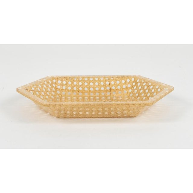 1970s Vide-Poche in Acrylic Glass and Rattan from Christian Dior, 1970s For Sale - Image 5 of 12