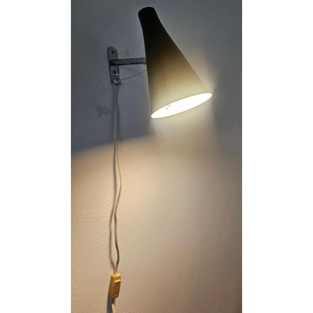 Mid-Century Black Adjustable Wall Lamp in style of Stilnovo, Lidokov, 1960s For Sale - Image 13 of 14